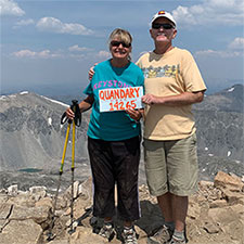 Brad and his wife hike a fourteener in retirement